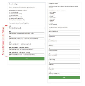 Customize Severity Rating