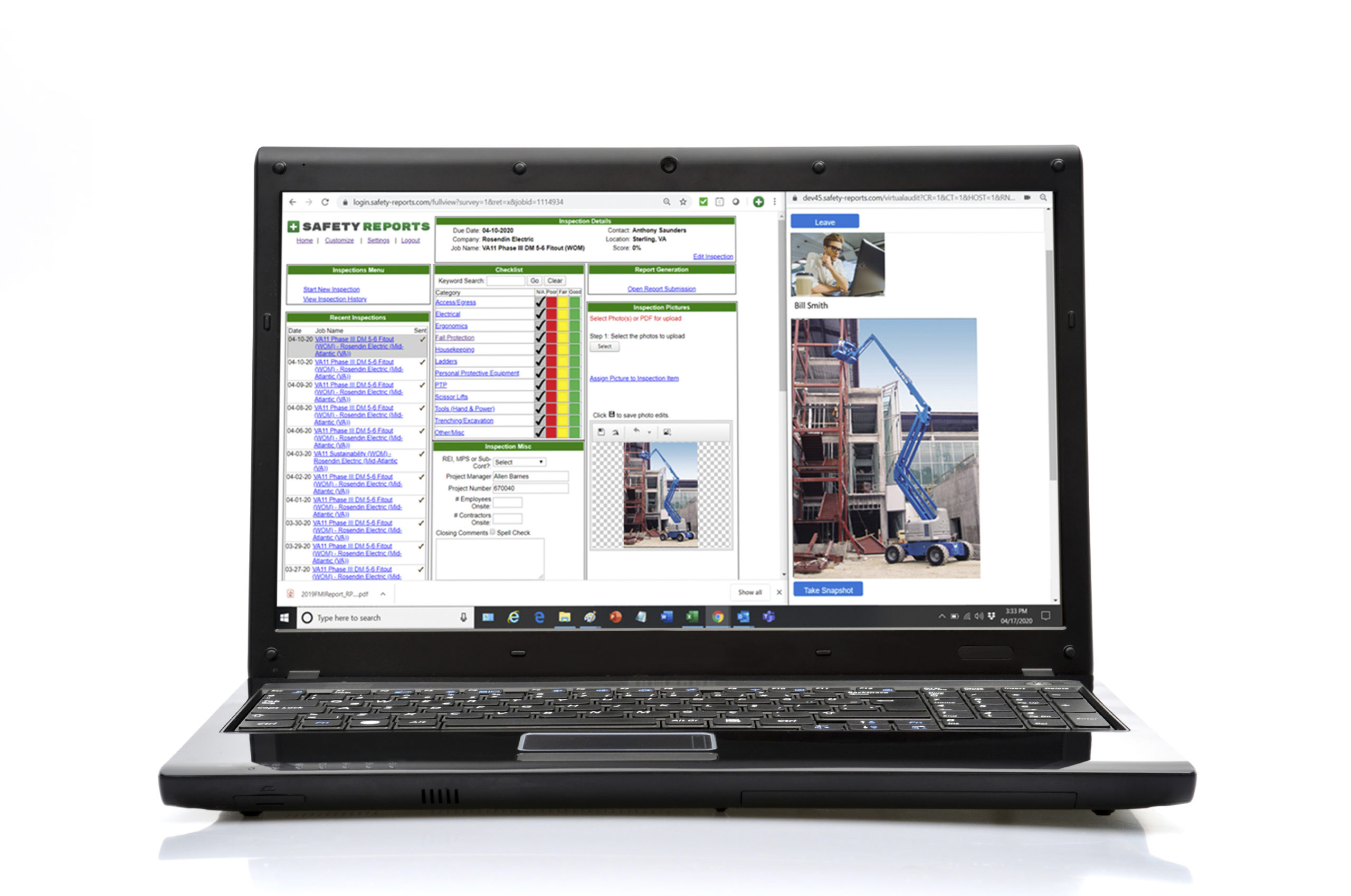 virtual inspection laptop