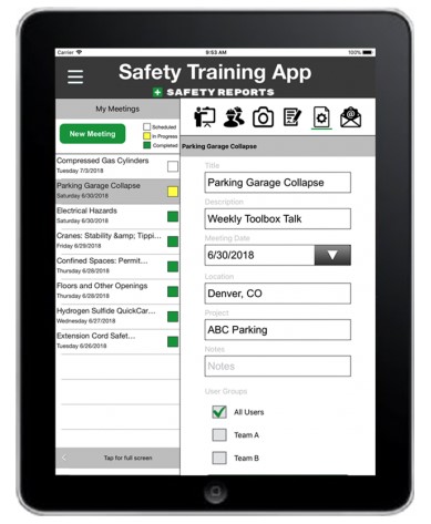 Safety Training App screenshot from Safety Reports