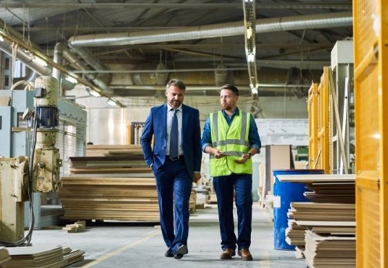 safety professionals walking through job site