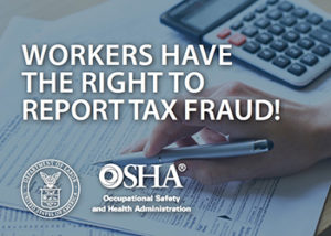 Workers have the right to report tax fraud