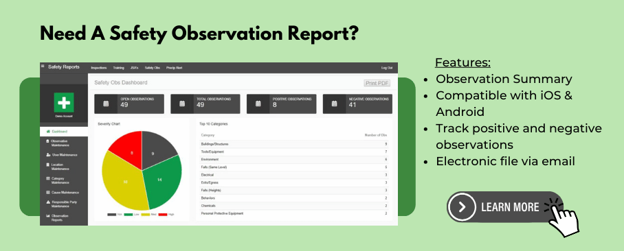 Safety Observation report