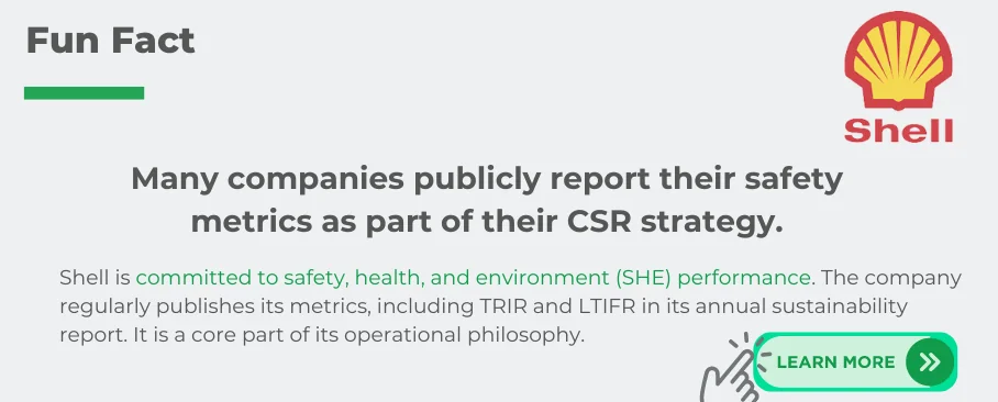 how safety metrics can be used for corporate social responsibility CSR
