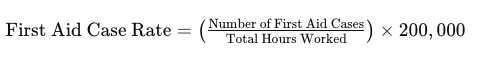 first aid case rate formula